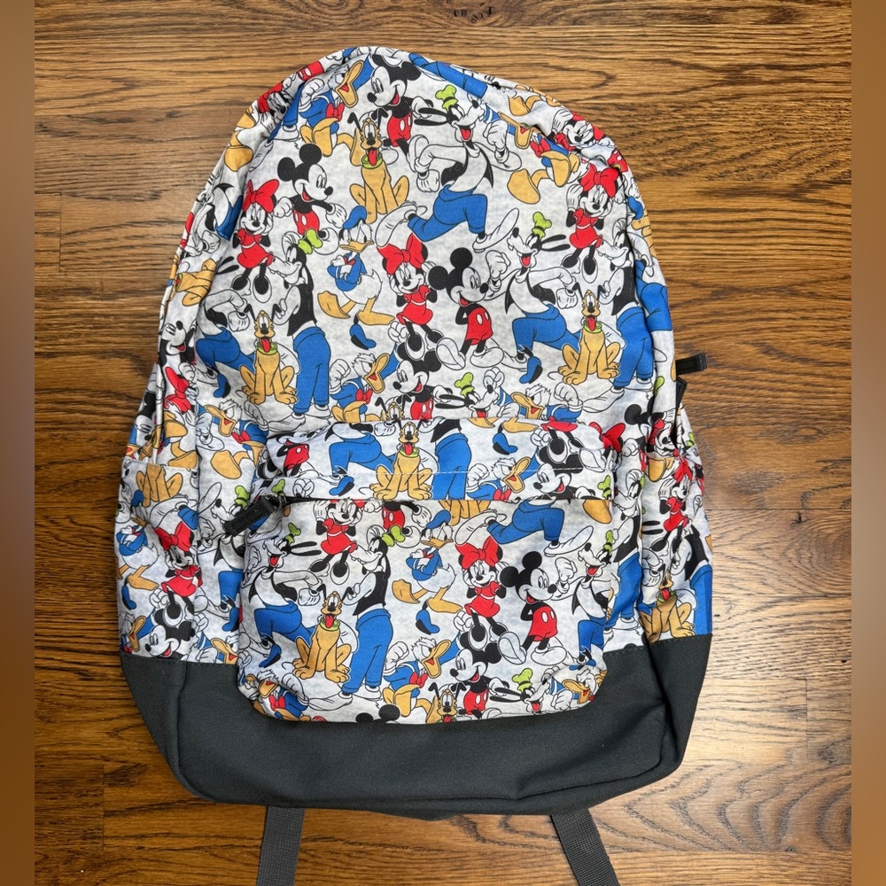 NWOT Disney Store Mickey Mouse & Friends Prints Black Backpack